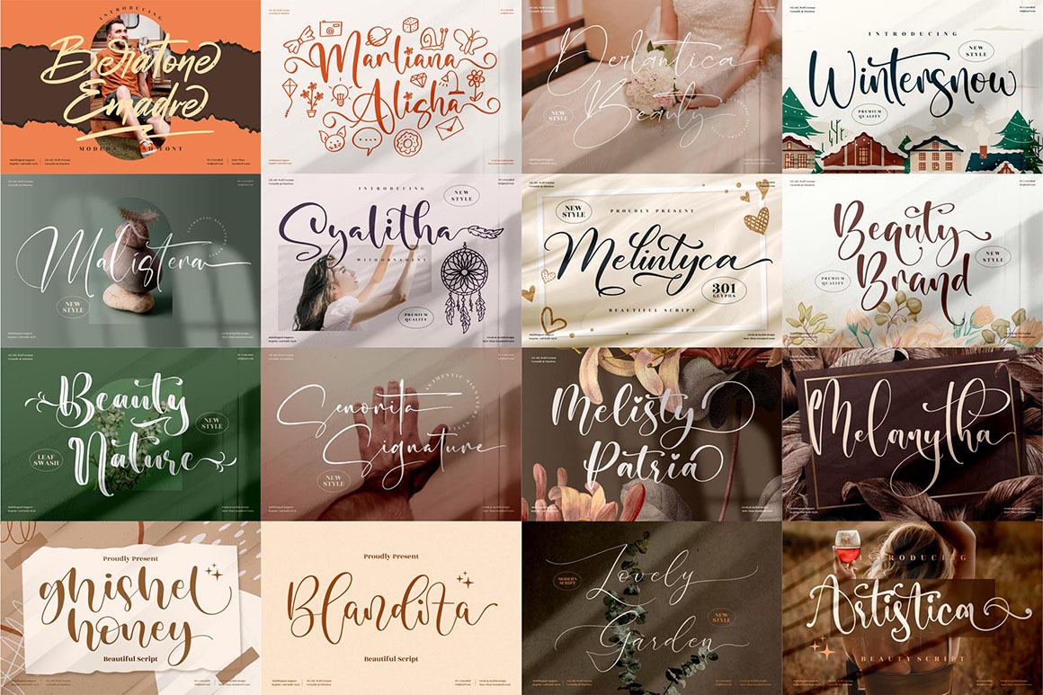 Beautiful Mega Bundle 300 Fonts Dealjumbo   Beautiful Mega Bundle 300 Fonts 04 