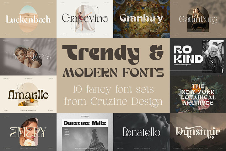 Trendy & Modern Fonts