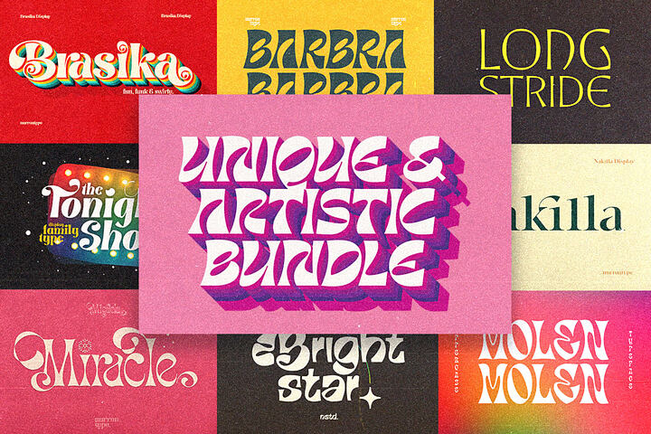 Unique & Artistic Display Fonts