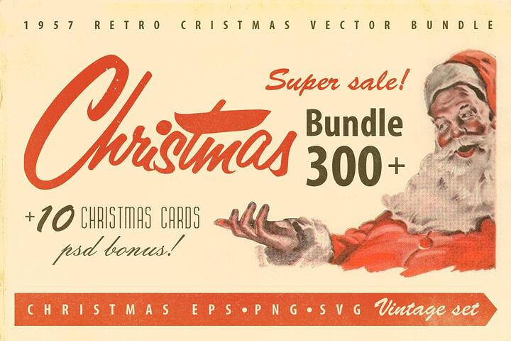 Vintage Christmas Illustrations 300+