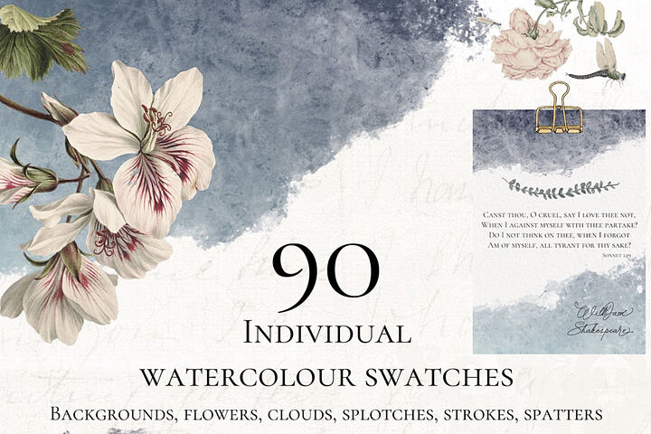 90 Free Watercolour Swatches