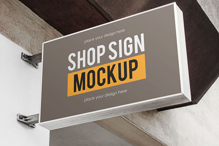 Urban Shop Sign – Free Mockup