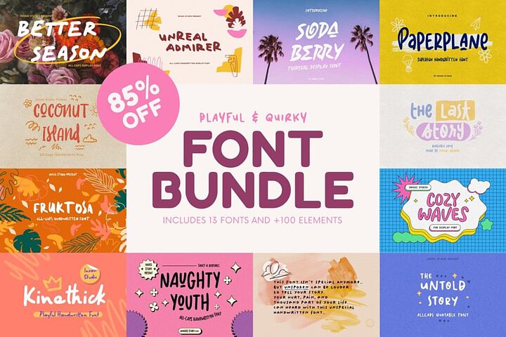 Playful & Quirky Font Bundle