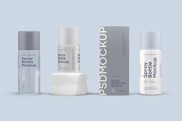 Spray Bottle Package – Free Mockup