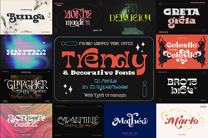 Trendy & Decorative Fonts