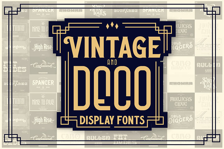 Vintage & Deco Display Fonts