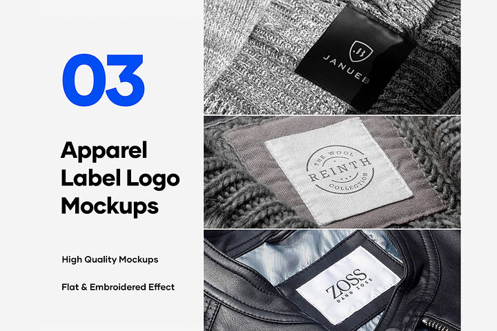 3 Apparel Tags – Free Mockups