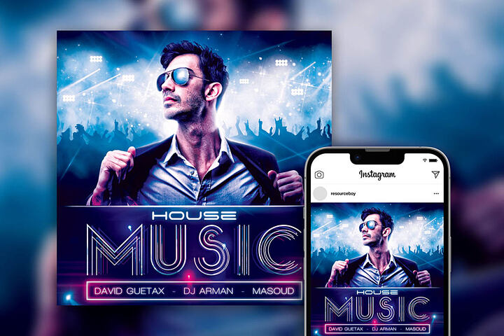 Neon DJ Party – Free Flyer