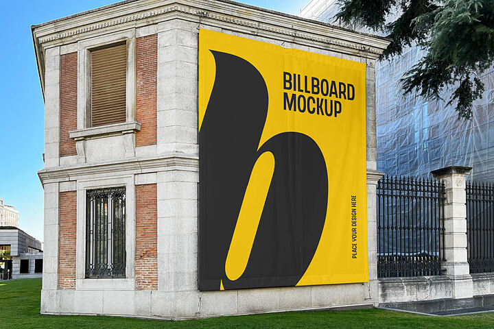 Billboard on the Building – Free Mockup