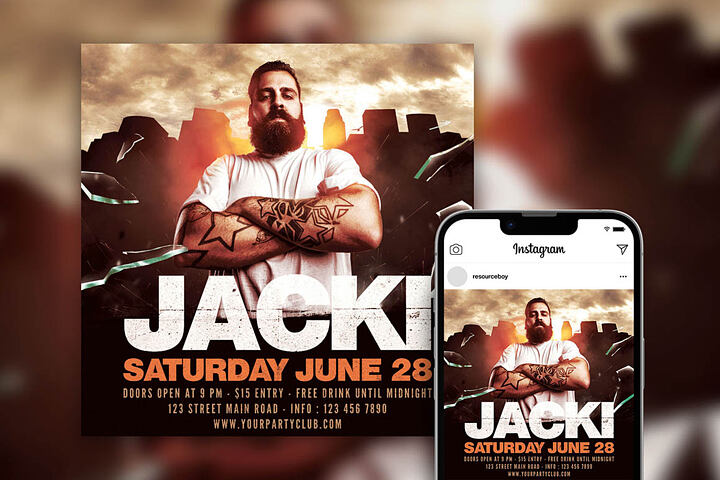 DJ Club Party – Free Flyer