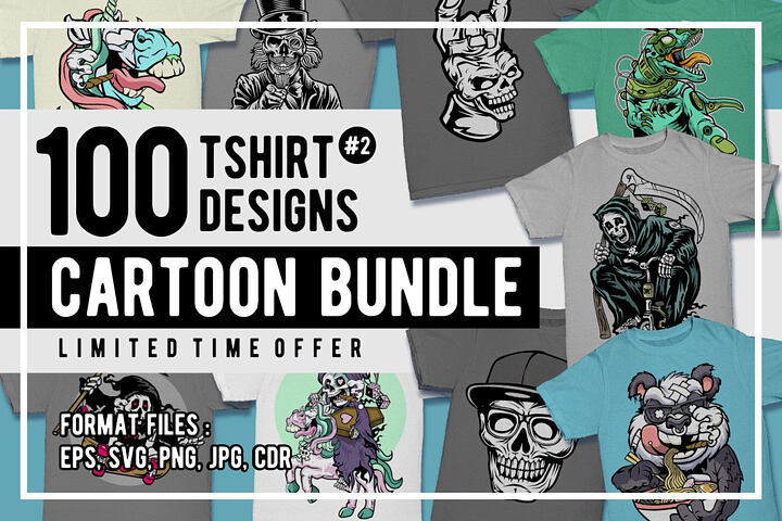 100 Cartoon T-shirt Designs 2