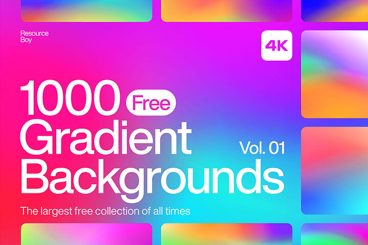 1000 Free Color Gradient Backgrounds