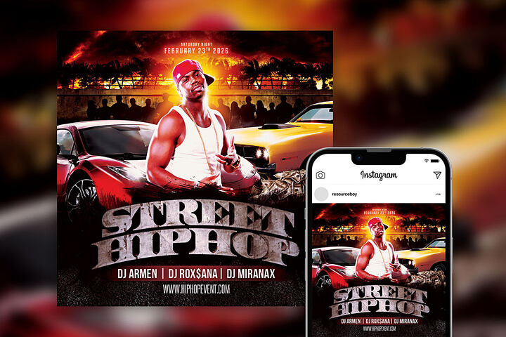 Luxury Hip Hop Party Free Flyer