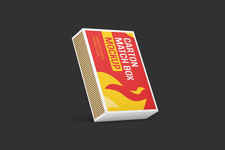 Carton Match Box – Free Mockup
