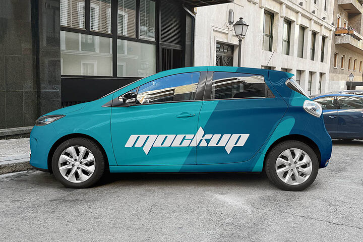 Hatchback Car Label – Free Mockup