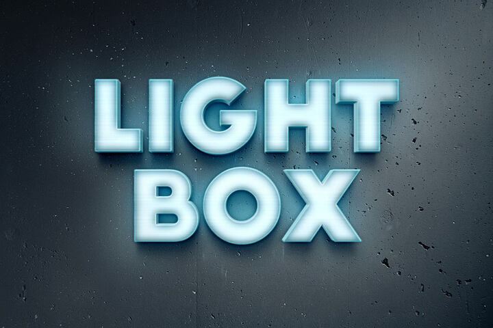 Lightbox – Free Text Effect