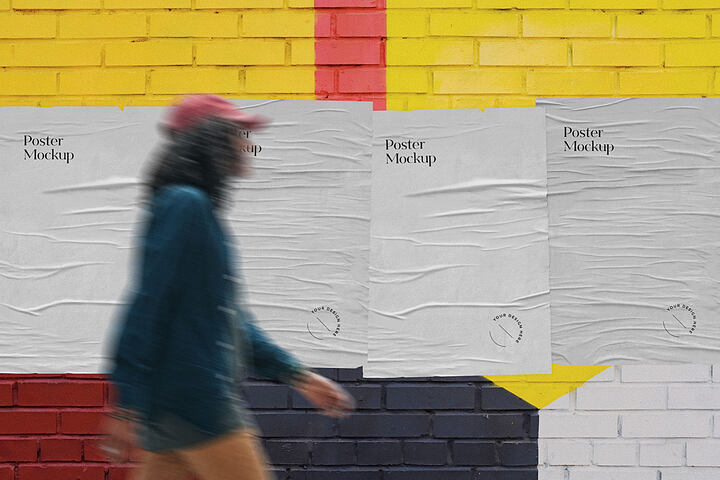 Outdoor Glued Posters – Free Mockup