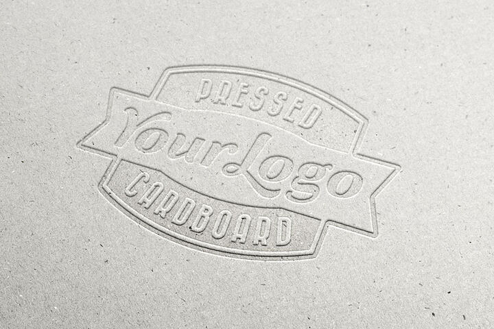 Pressed Cardboard Logo – Free Mockup