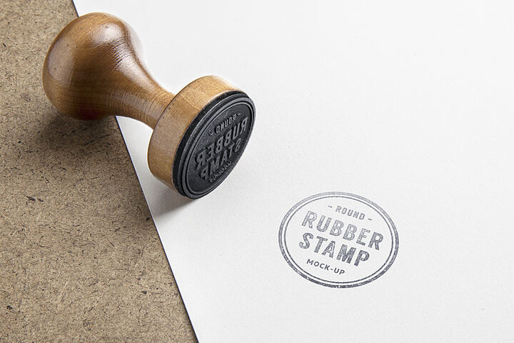 Rubber Stamp Logo – Free Mockup