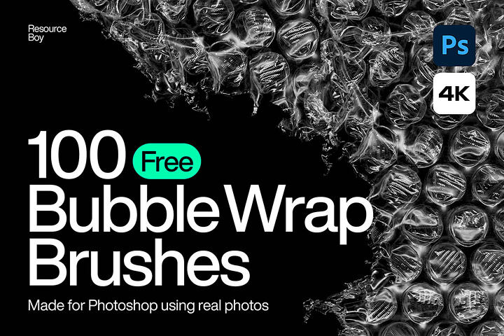100 Free Bubble Wrap Photoshop Brushes
