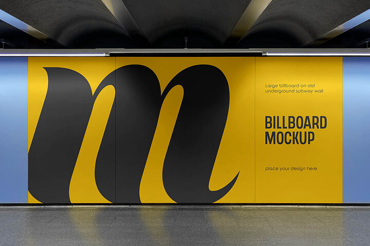 Subway Wall Billboard – Free Mockup