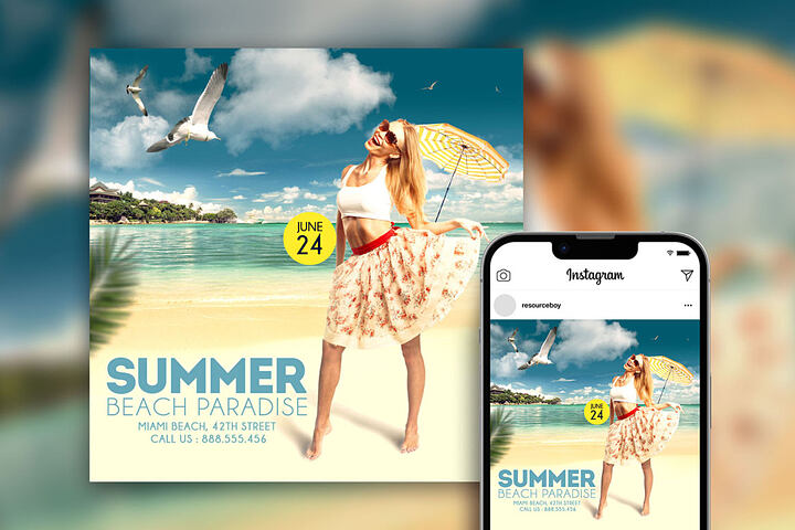 Tropical Summer Party – Free Instagram or Flyer