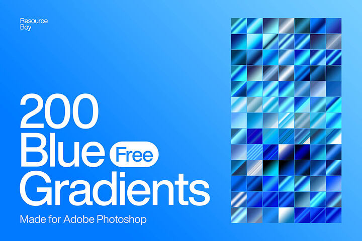 200 Free Blue Photoshop Gradients
