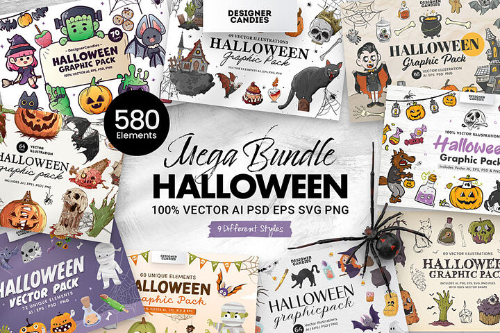 Halloween Graphics Mega Bundle