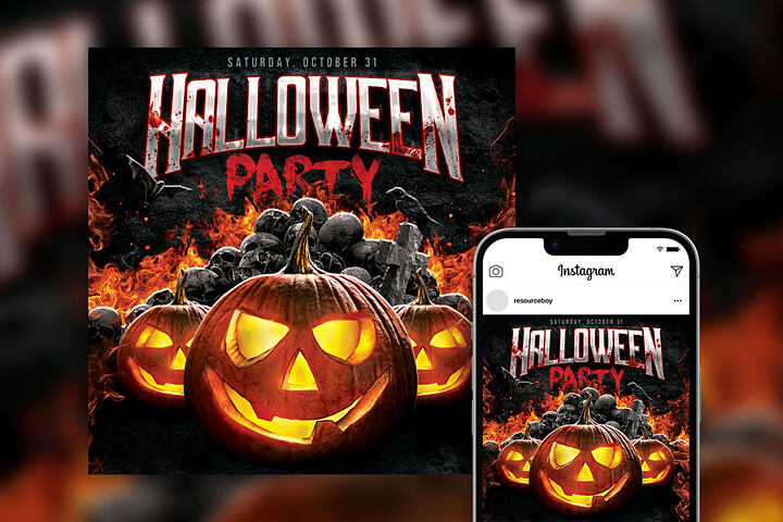 Bold Halloween Party – Free Flyer