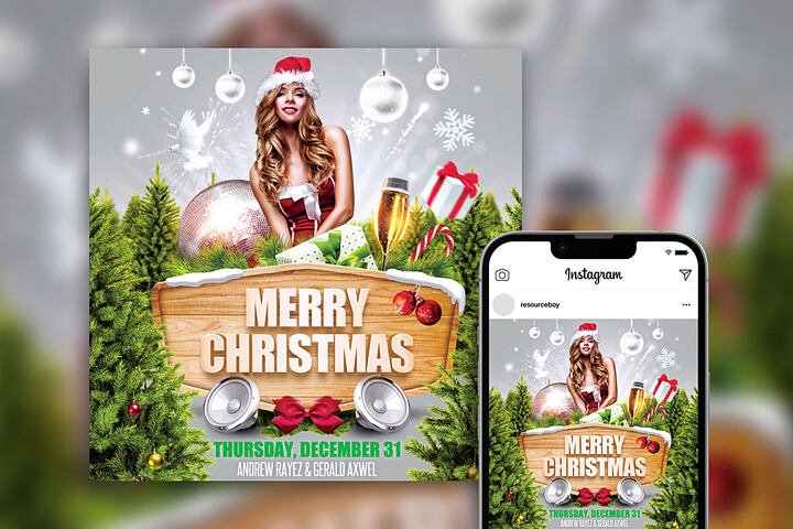 Festive Christmas Party – Free Flyer