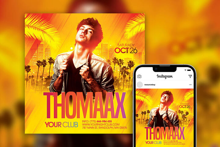Tropical Dj Party – Free Flyer