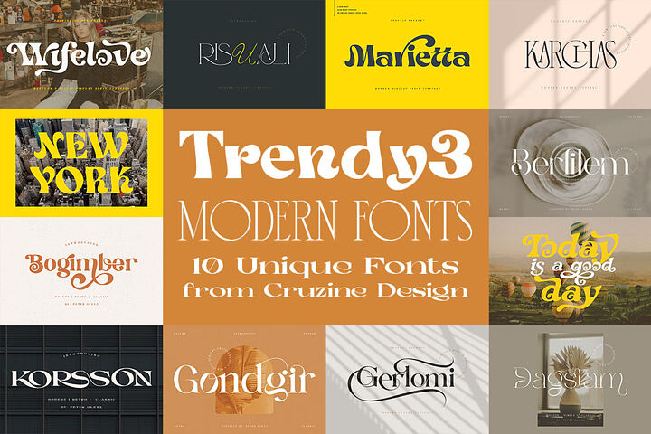 Trendy & Modern Fonts 3