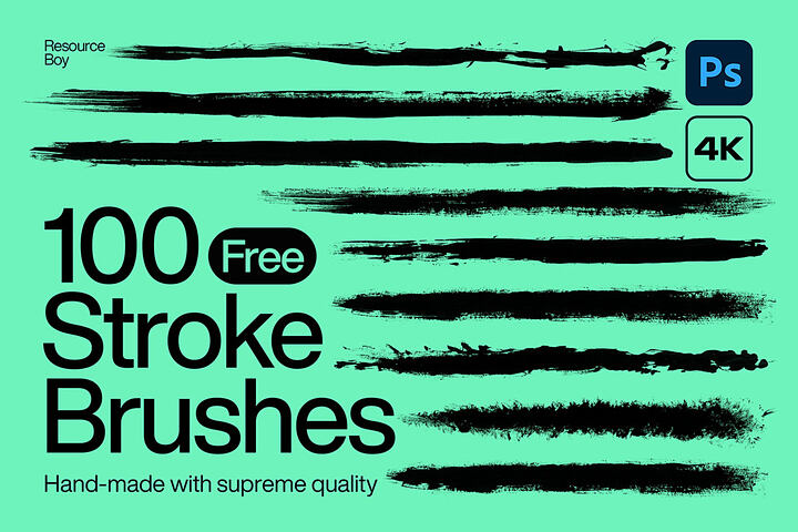 100 Free Stroke Photoshop Brushes