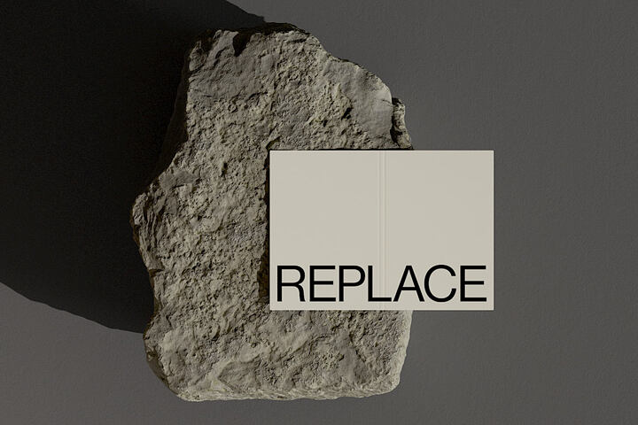 Paper Card on Stone – Free Mockup