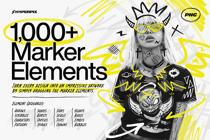 Hyper Marker – 1000+ Marker Elements
