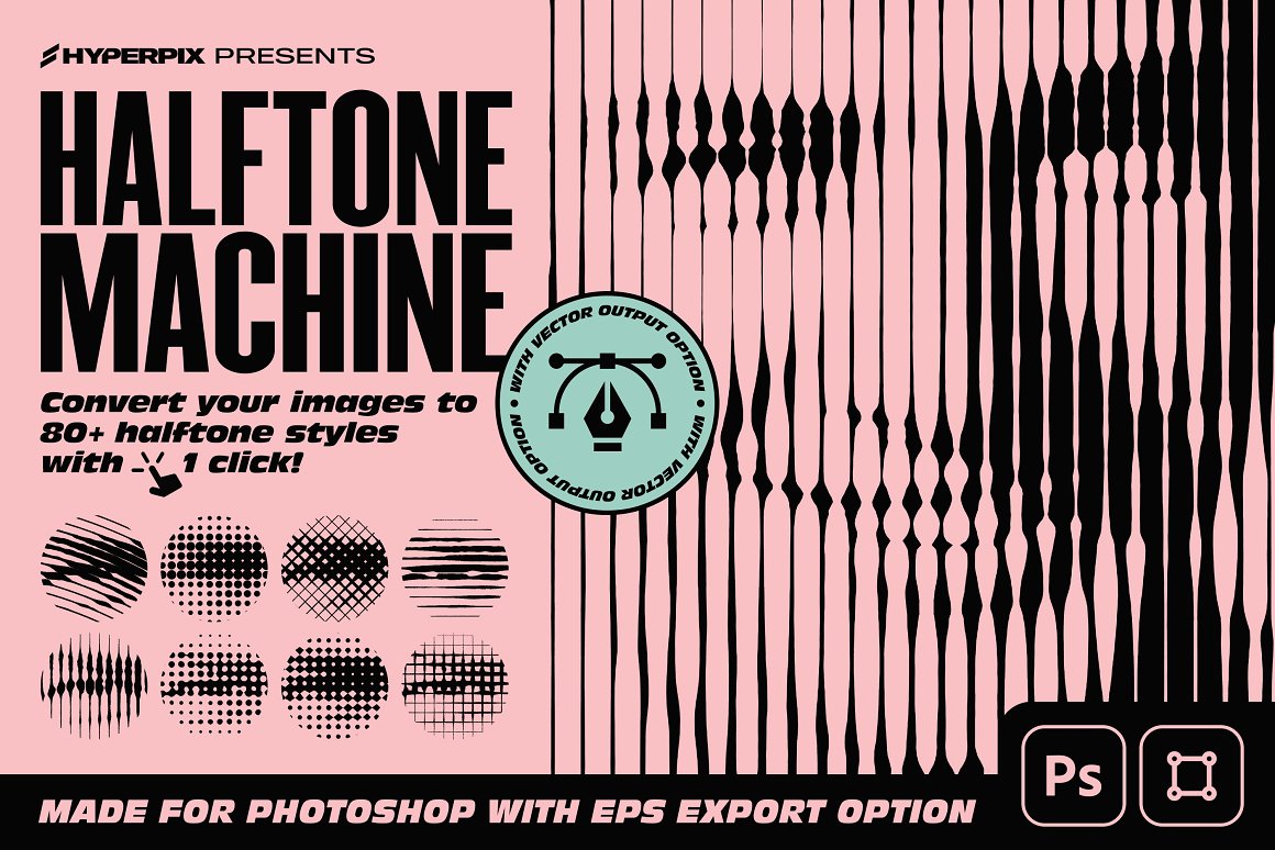 halftone machine photoshop action