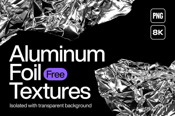 50 Free Aluminium Foil Textures