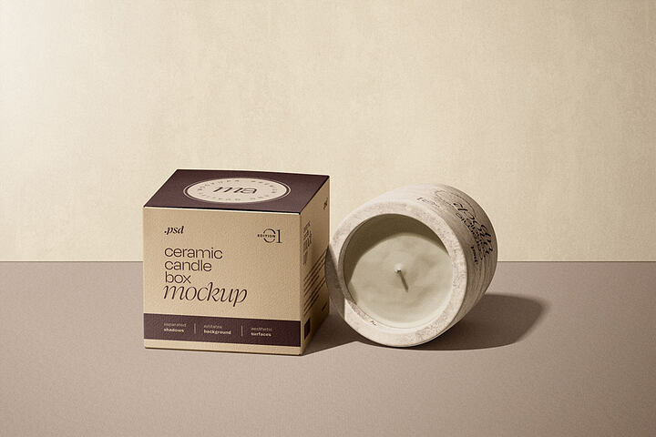 Candle Packaging – Free Mockup