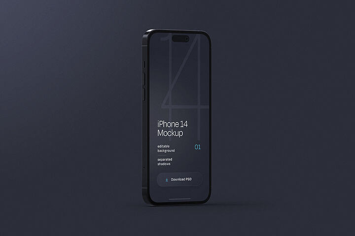 Dark iPhone 14 Pro – Free Mockup