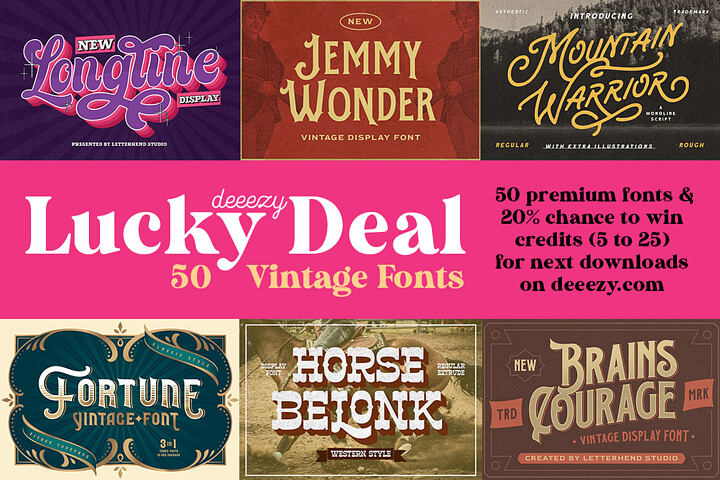 Deeezy Lucky Deal – 50 Retro Fonts