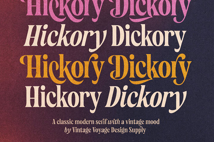 Hickory Dickory • A Stylish Serif