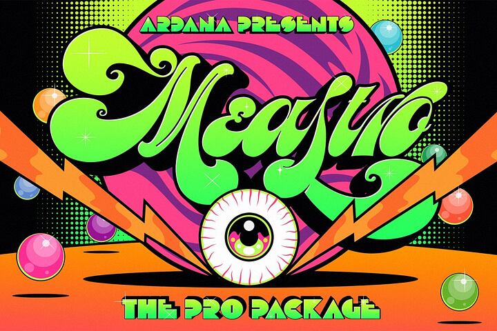 Meastro Pro • Layered Retro Fonts