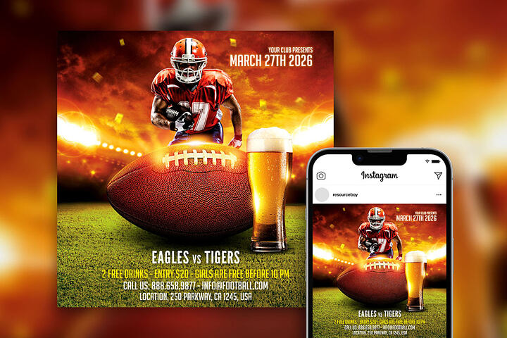 Super Bowl Football – Free Flyer