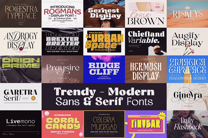 Trendy – Modern Sans & Serif Fonts 2