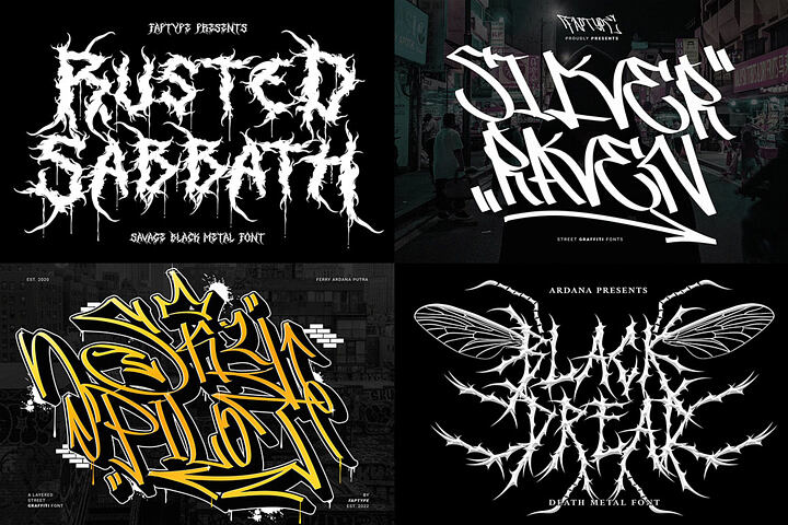 Unique Artistic & Graffiti Fonts