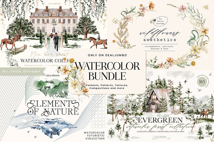 Elegant Watercolor Bundle