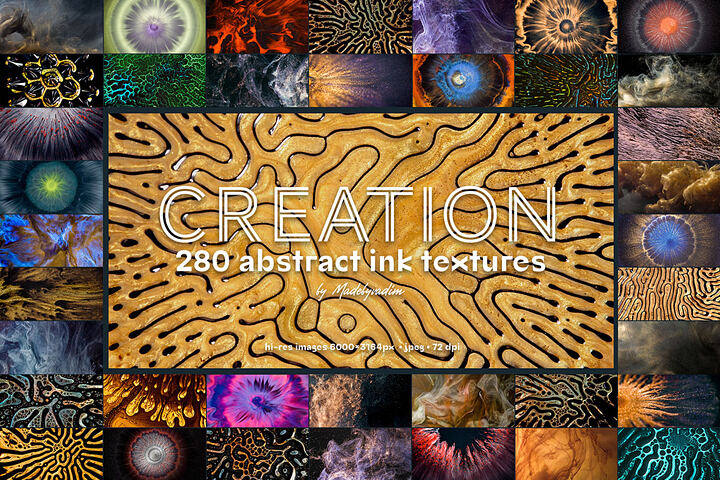 Creation – 280 Abstract Ink Textures