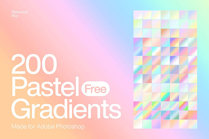 200 Free Pastel Photoshop Gradients
