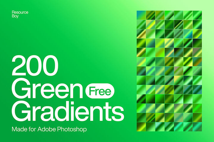 200 Free Green Photoshop Gradients