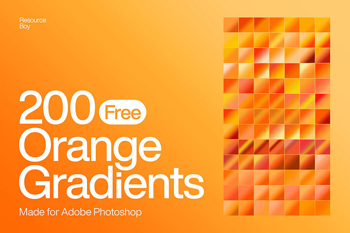 200 Free Orange Photoshop Gradients